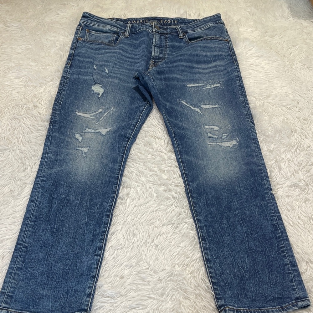 American Eagle Outfitters Relaxed Blue Jeans SLIM AIR-FLEX PLUS MENS SIZE 34/30